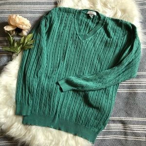Vintage oversized green cotton sweater